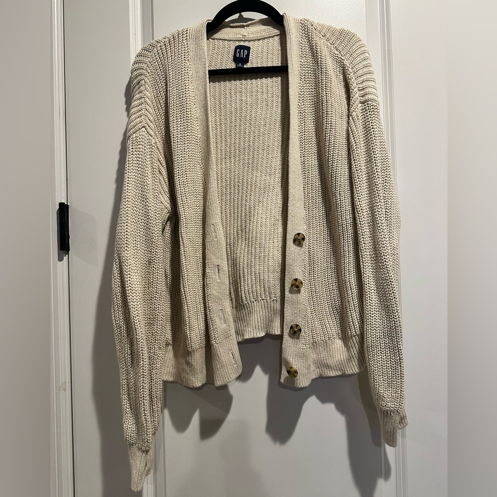GAP Cream Cardigan Sweater